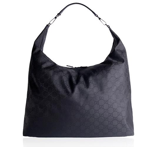 Gucci GG Fabric Travel XLarge Hobo Handbag