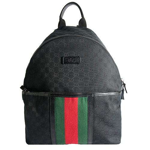 Gucci GG Fabric Web Backpack