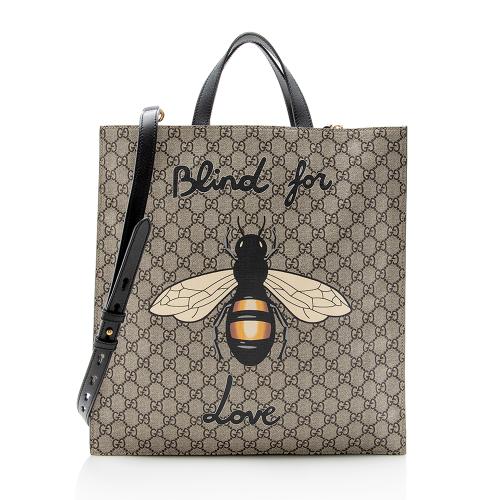 Gucci GG Supreme Bee Blind For Love Tote