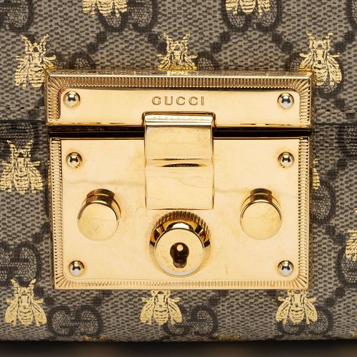 Gucci GG Supreme Bee Padlock Small Shoulder Bag