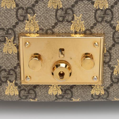 Gucci GG Supreme Bee Padlock Small Shoulder Bag