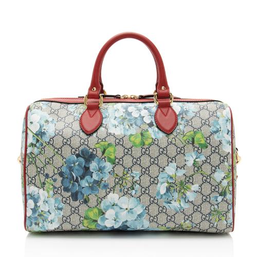 Gucci GG Supreme Blooms Medium Boston Bag
