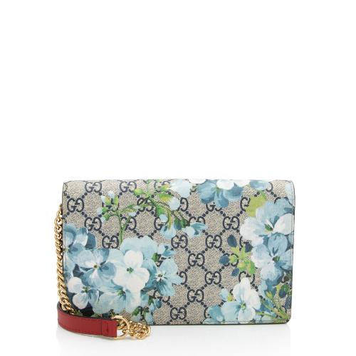 Gucci GG Supreme Blooms Wallet on Chain Bag