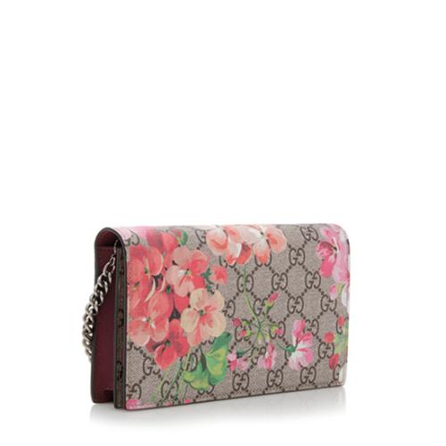 Gucci GG Supreme Blooms Wallet on Chain Bag