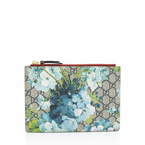 Gucci GG Supreme Blooms Zip Pouch