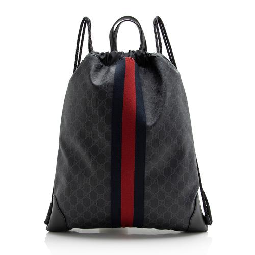 Gucci GG Supreme Canvas Drawstring Backpack
