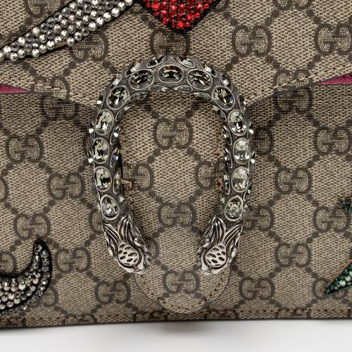 Gucci GG Supreme Embellished Dionysus Medium Shoulder Bag
