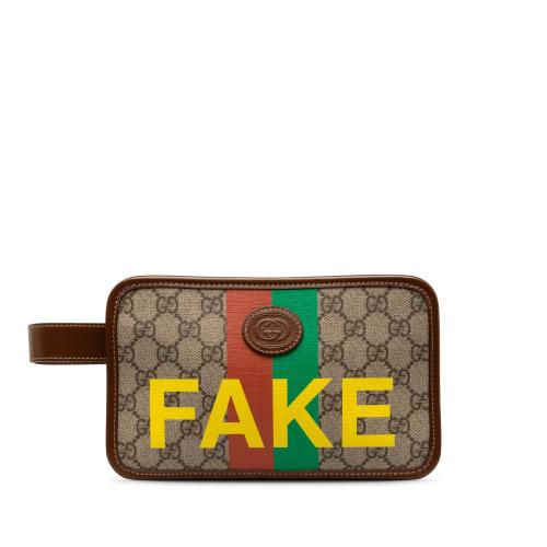 Gucci GG Supreme Fake/Not Cosmetic Pouch