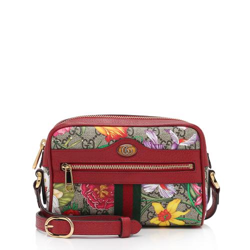 Gucci GG Supreme Flora Ophidia Mini Shoulder Bag