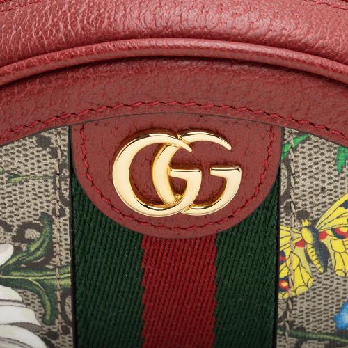 Gucci GG Supreme Flora Ophidia Round Mini Backpack