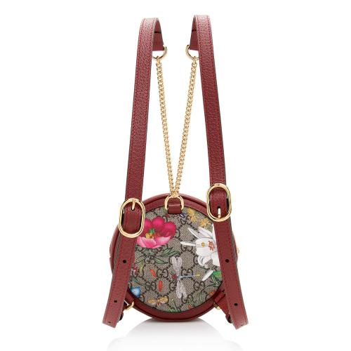 Gucci GG Supreme Flora Ophidia Round Mini Backpack