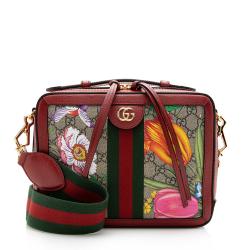 Gucci GG Supreme Flora Ophidia Small Top Handle Shoulder Bag