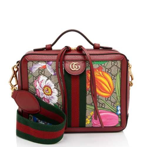 Gucci GG Supreme Flora Ophidia Small Top Handle