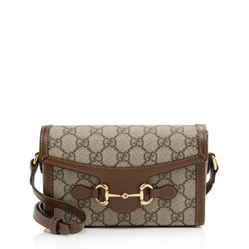 Gucci Gg Supreme Horsebit 1955 Mini Shoulder Bag