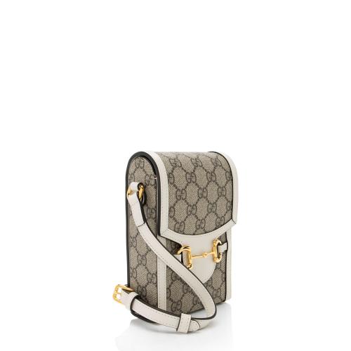 Gucci GG Supreme Horsebit 1955 Vertical Mini Shoulder Bag