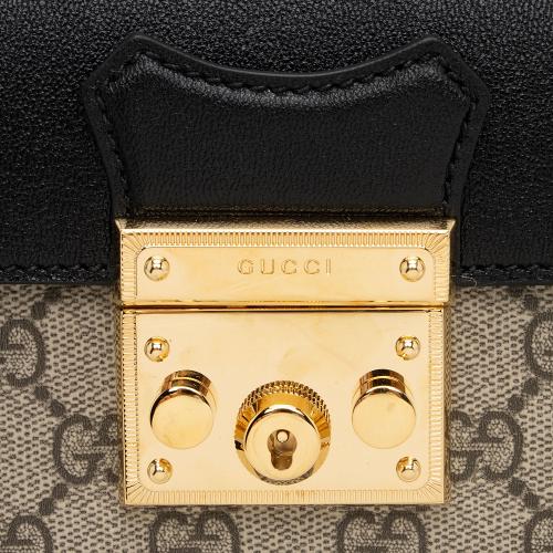 Gucci GG Supreme Leather Padlock Mini Crossbody