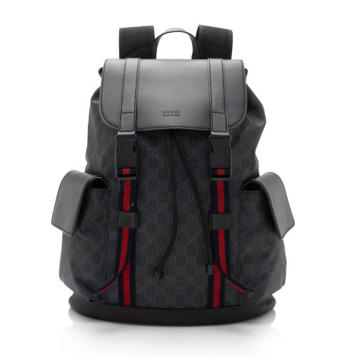 Gucci GG Supreme Medium Flap Backpack   Gucci Handbags   Bag