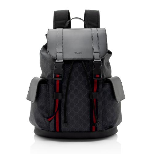 Gucci GG Supreme Medium Flap Backpack