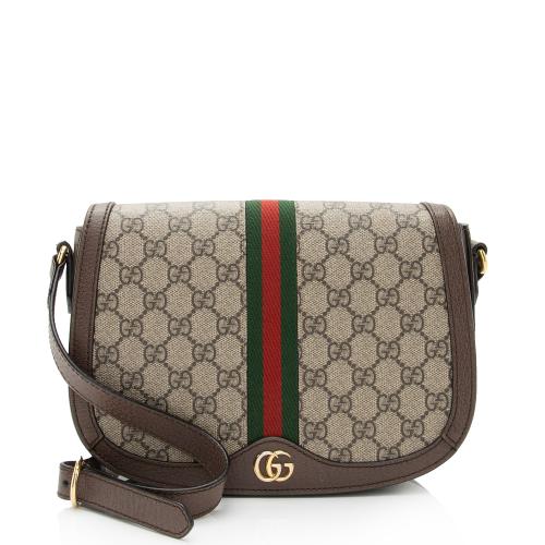 Gucci GG Supreme Ophidia Flap Messenger Bag