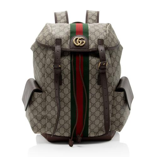Gucci GG Supreme Ophidia Medium Flap Backpack