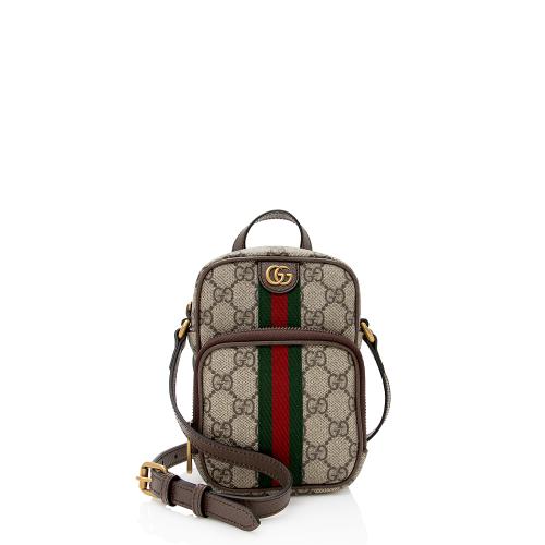 Gucci GG Canvas Ophidia Mini Double Zip Messenger Bag