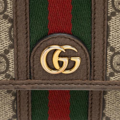 Gucci GG Supreme Ophidia Tri-Fold Wallet Crossbody Bag