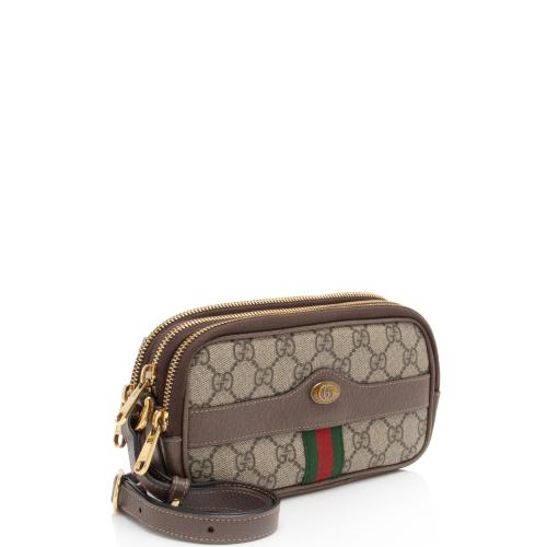 Gucci GG Supreme Ophidia Triple Zip Crossbody