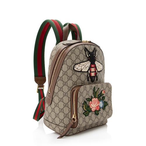 Gucci GG Supreme Souvenir Garden Bee Flower Backpack