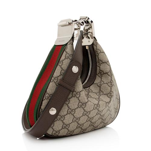 Gucci GG Supreme Web Attache Small Shoulder Bag