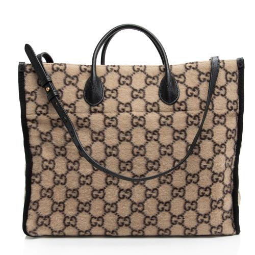 Gucci GG Wool Large Shopping Tote