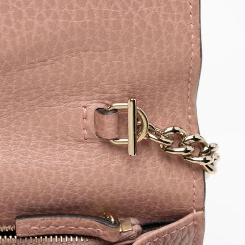 Gucci Leather Interlocking G Chain Wallet