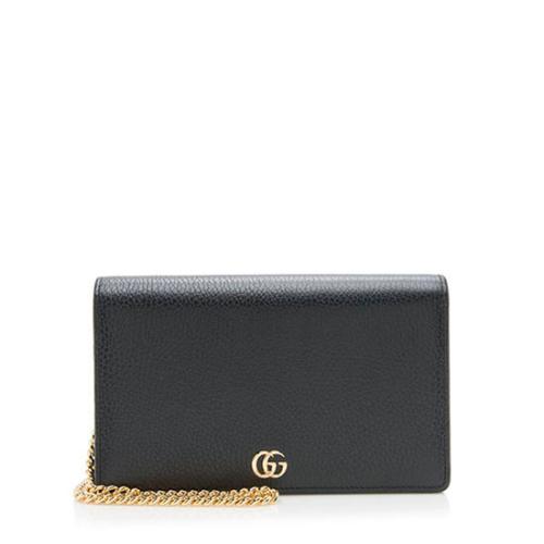 Gucci Grained Leather GG Marmont Mini Chain Bag