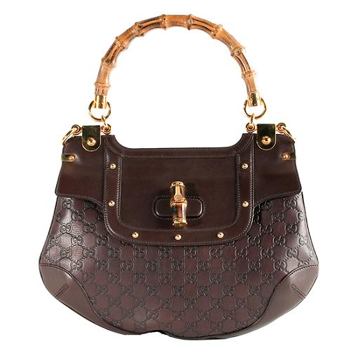 Gucci Guccisima Leather Peggy Convertable Shoulder Handbag