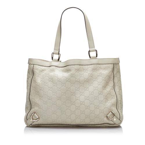 SarahbeebeShops Revival - Brown Gucci GG Canvas Abbey D | Ring Tote Bag -  Gucci GG monogram apple print large tote bag