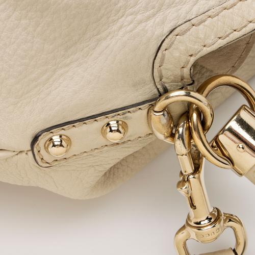 Gucci Guccissima Leather Bamboo Indy Large Satchel