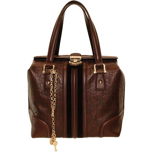 Gucci Guccissima Leather Boston Handbag