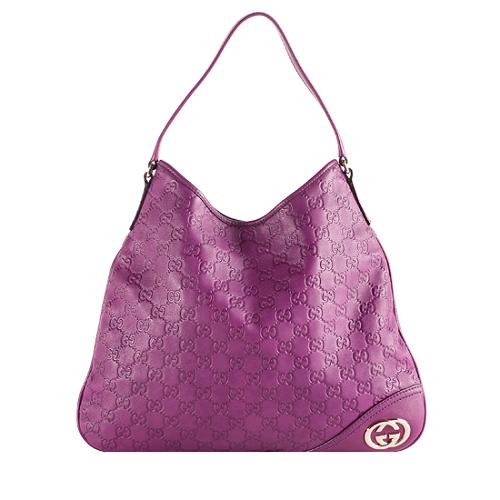 Gucci Guccissima Leather Britt Medium Hobo Handbag