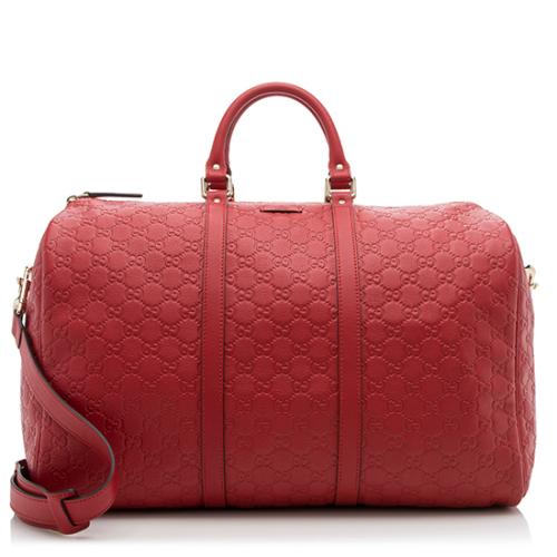 Gucci Guccissima Leather Carry On Duffle Bag