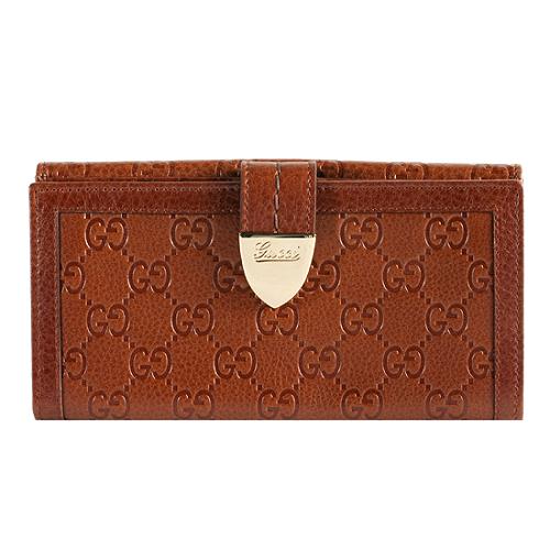 Gucci Guccissima Leather Continental Wallet