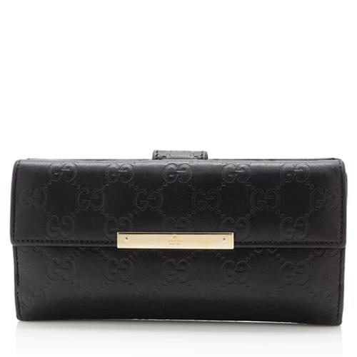 Gucci Guccissima Leather Flap Continental Wallet