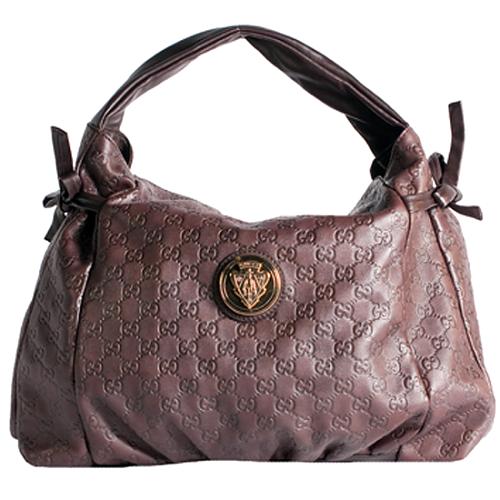 Gucci Guccissima Leather Hysteria Hobo Handbag 