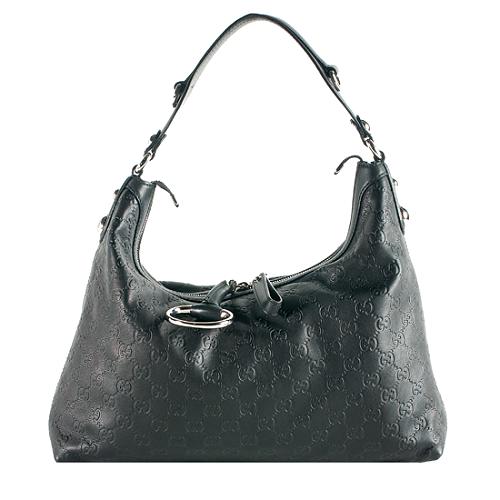 Gucci Guccissima Leather Icon Bit Medium Hobo Handbag