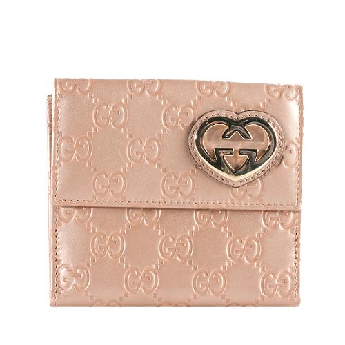 Gucci Guccissima Leather Interlocking G French Wallet