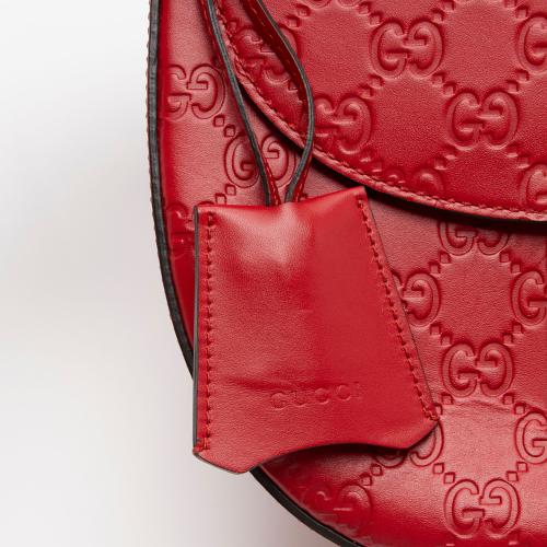 Gucci Guccissima Leather Padlock Saddle Medium Shoulder Bag