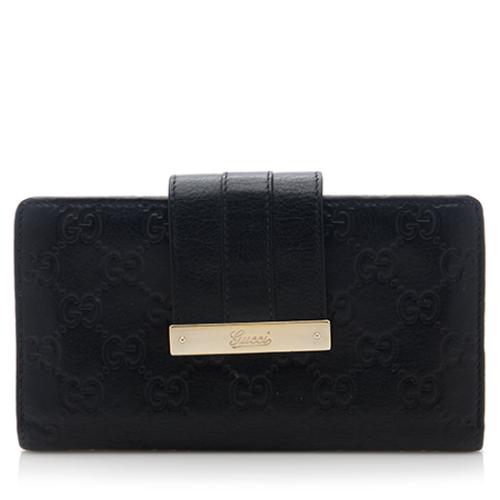 Gucci Guccissima Leather Script Wallet