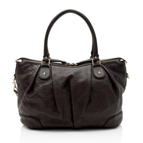 Gucci Guccissima Leather Sukey Top Handle Large Satchel