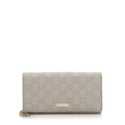 Gucci Guccissima Leather Wallet on Chain Bag