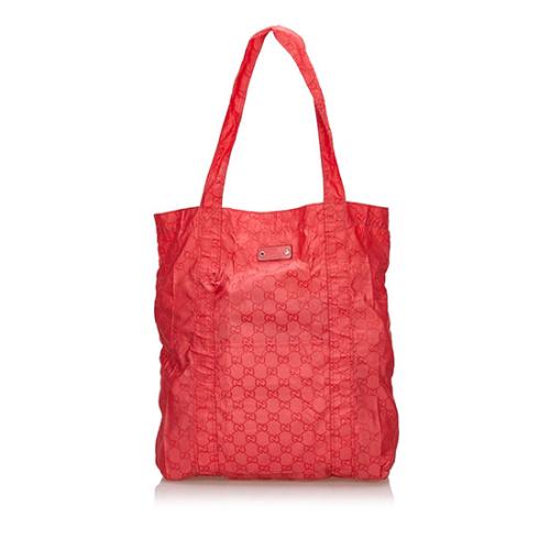 Gucci GG Nylon Teddy Bear Packable Tote