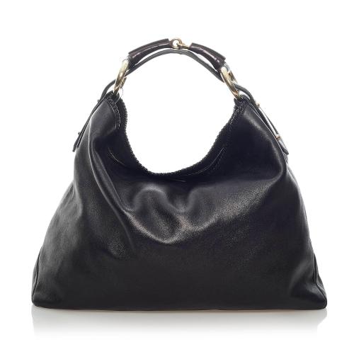 Gucci Horsebit Leather Hobo Bag