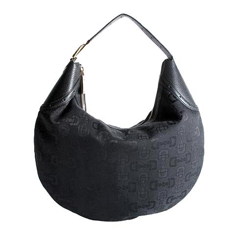 Gucci Horsebit Print Glam Hobo Handbag